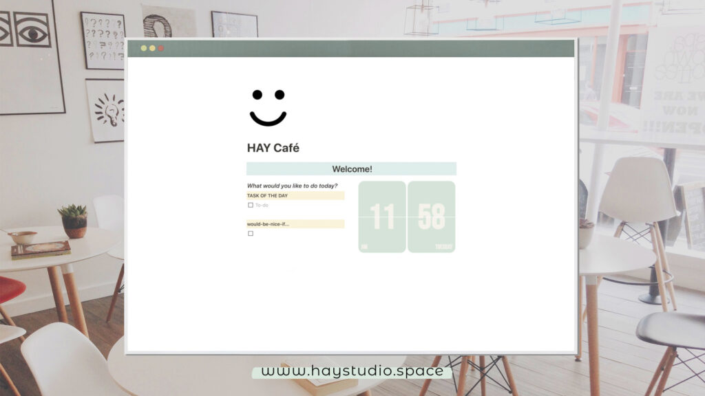 Notion Virtual Cafe (Free Notion Template)