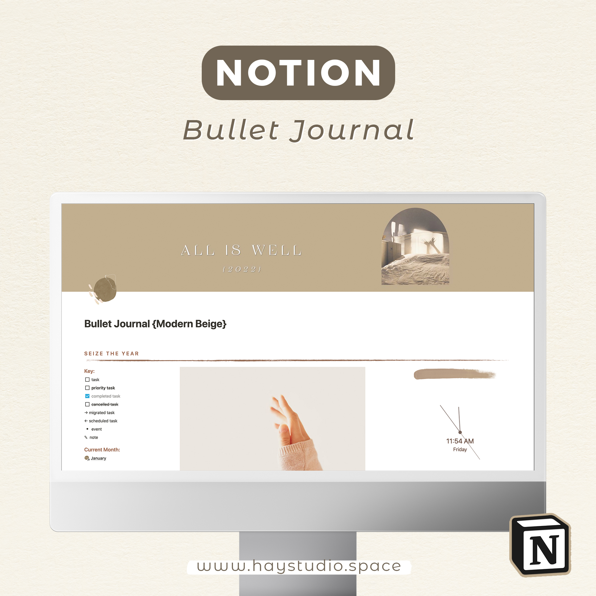 How to Create a Notion Bullet Journal (Free Notion Template) ⋆ HAY studio