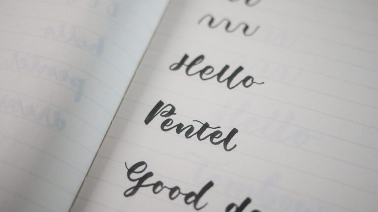 Pentel brush sign pen beginner calligraphy tutorial