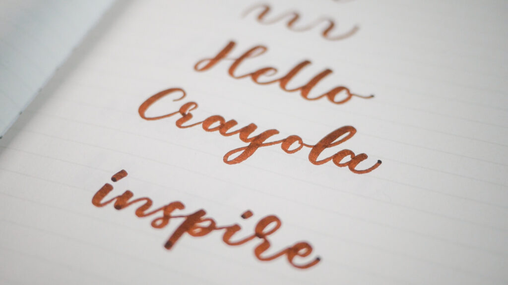 Crayola supertips beginner calligraphy and lettering