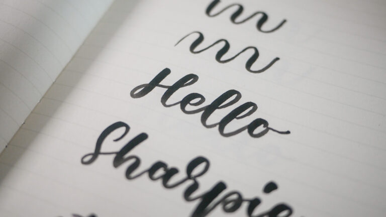 Sharpie stained brush pen modern calligraphy beginner lettering