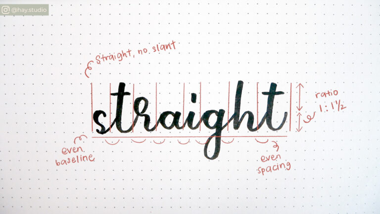 Basic calligraphy for beginners - straight