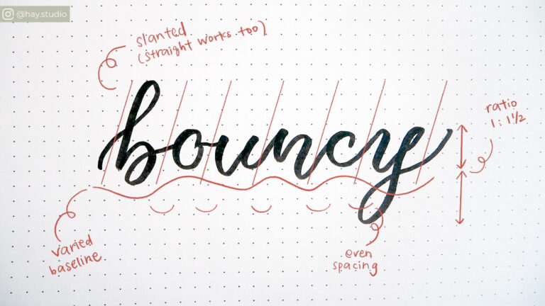 Basic calligraphy for beginners - bouncy