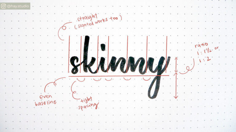 Basic calligraphy for beginners - skinny