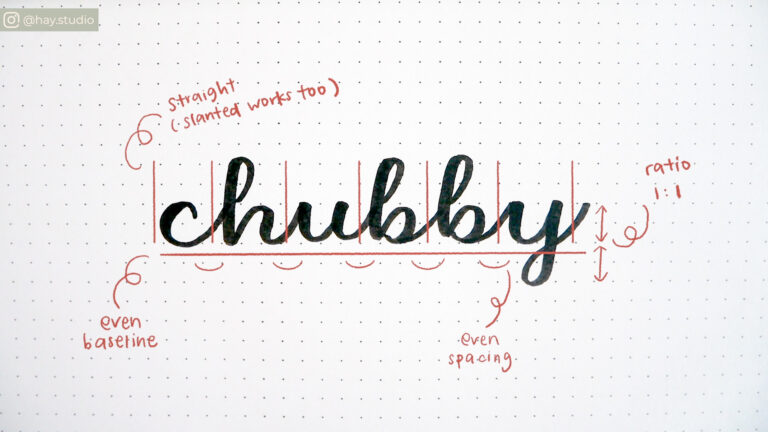 Basic calligraphy for beginners - chubby