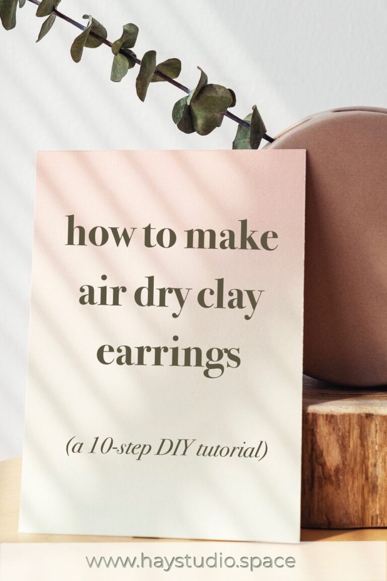 How to make air dry clay earrings DIY