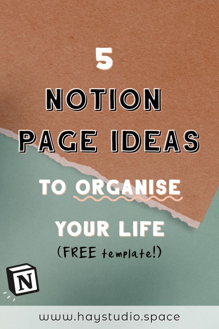 5 Notion Page Ideas to Organise Your Life (Free Template!)