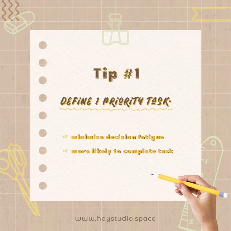 Effective To-Do List Tip #1: Define one priority task.