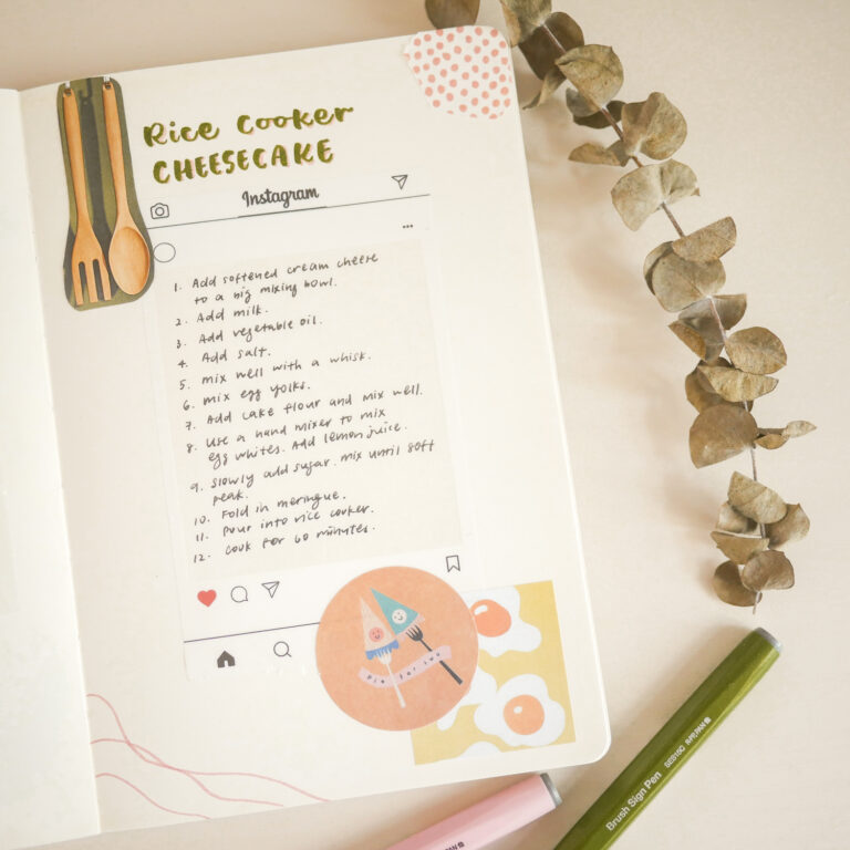 Notebook Page Idea #4: Document a Recipe