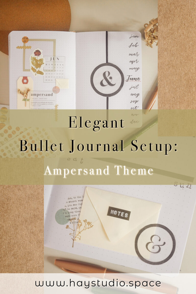 Unique & Elegant Bullet Journal Setup Featuring the Beautiful Ampersand Symbol