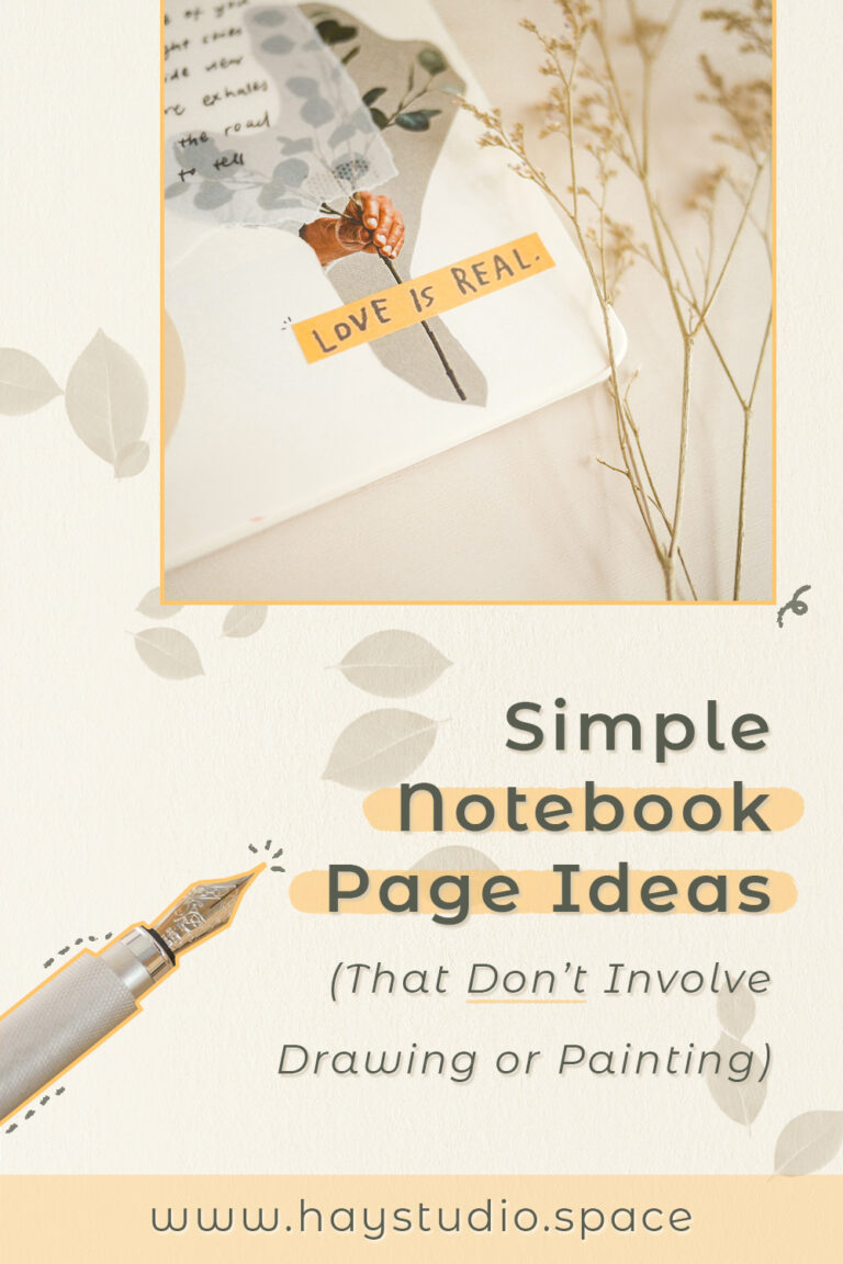 Simple Notebook Page Ideas That Don't Involve Drawing or Painting