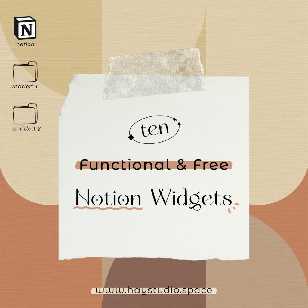 10 Functional & Free Notion Widgets