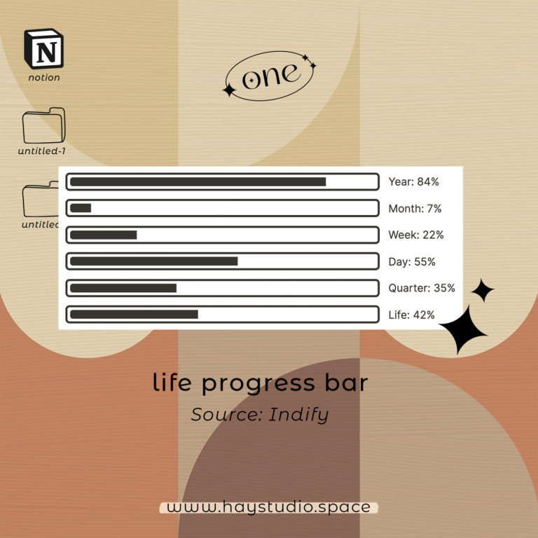 Free Notion Widget 1 Progress Bar