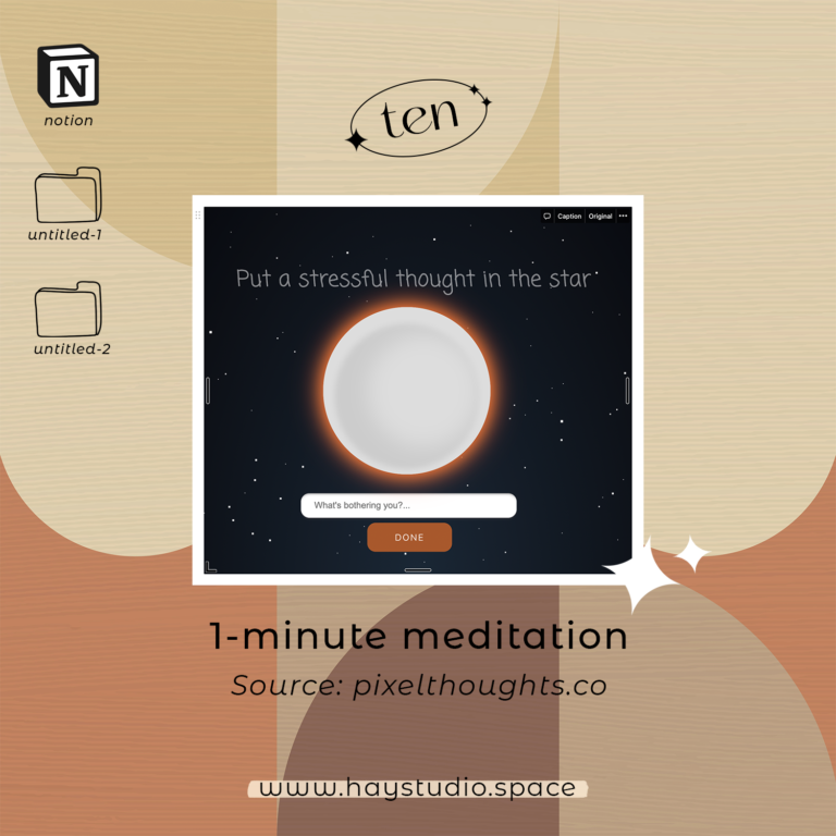 Free Notion Widget 10 Meditation