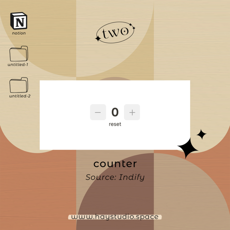 Free Notion Widget 2 Counter