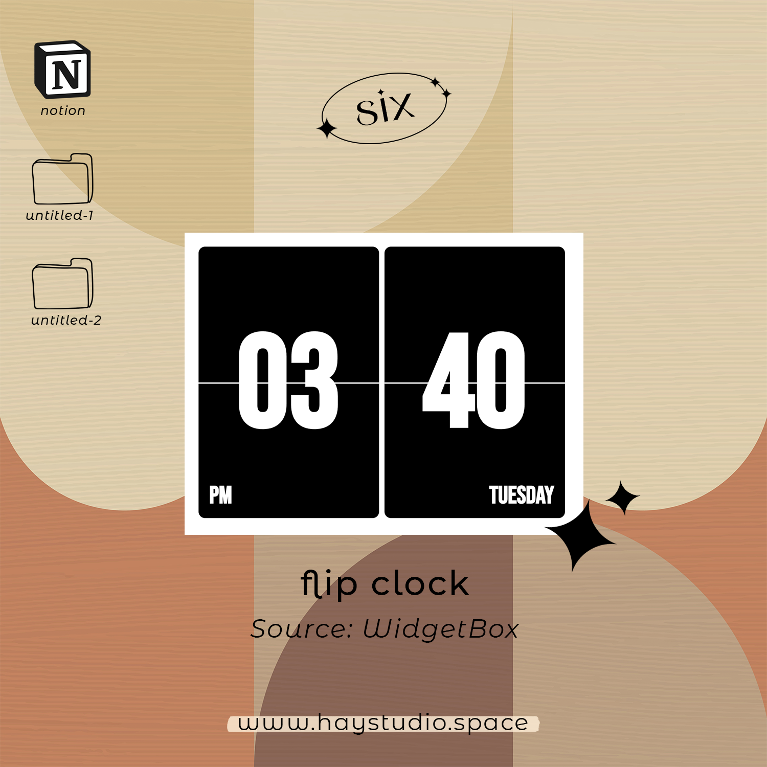 flip clock notion widget