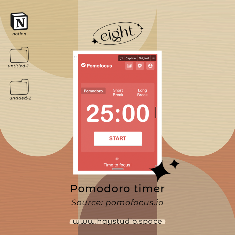 Free Notion Widget 8 Pomodoro