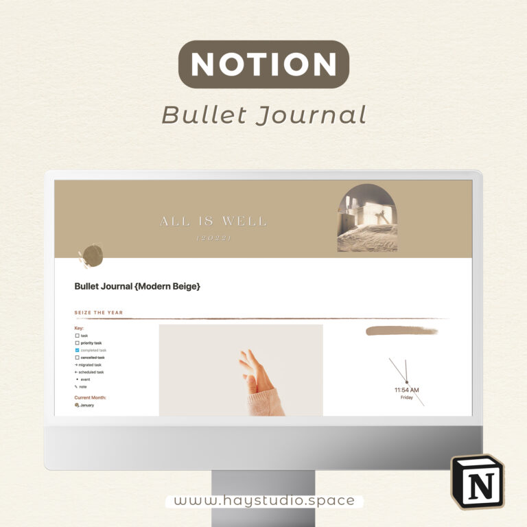 How to Create a Notion Bullet Journal (Free Notion Template!)