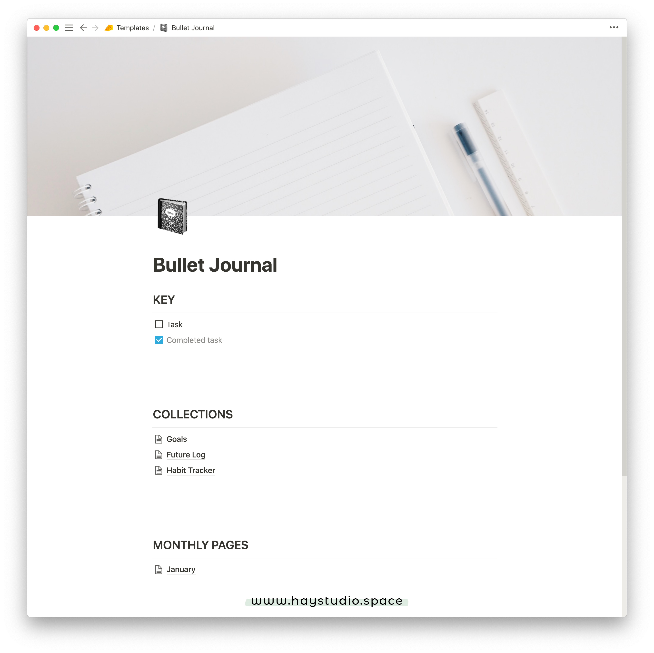 notion-bullet-journal-templates