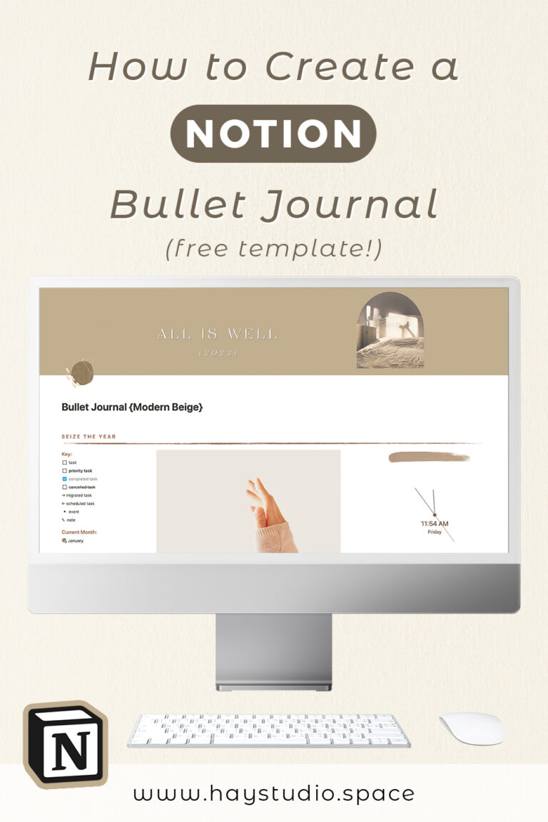 How to Create a Notion Bullet Journal (Free Notion Template!)