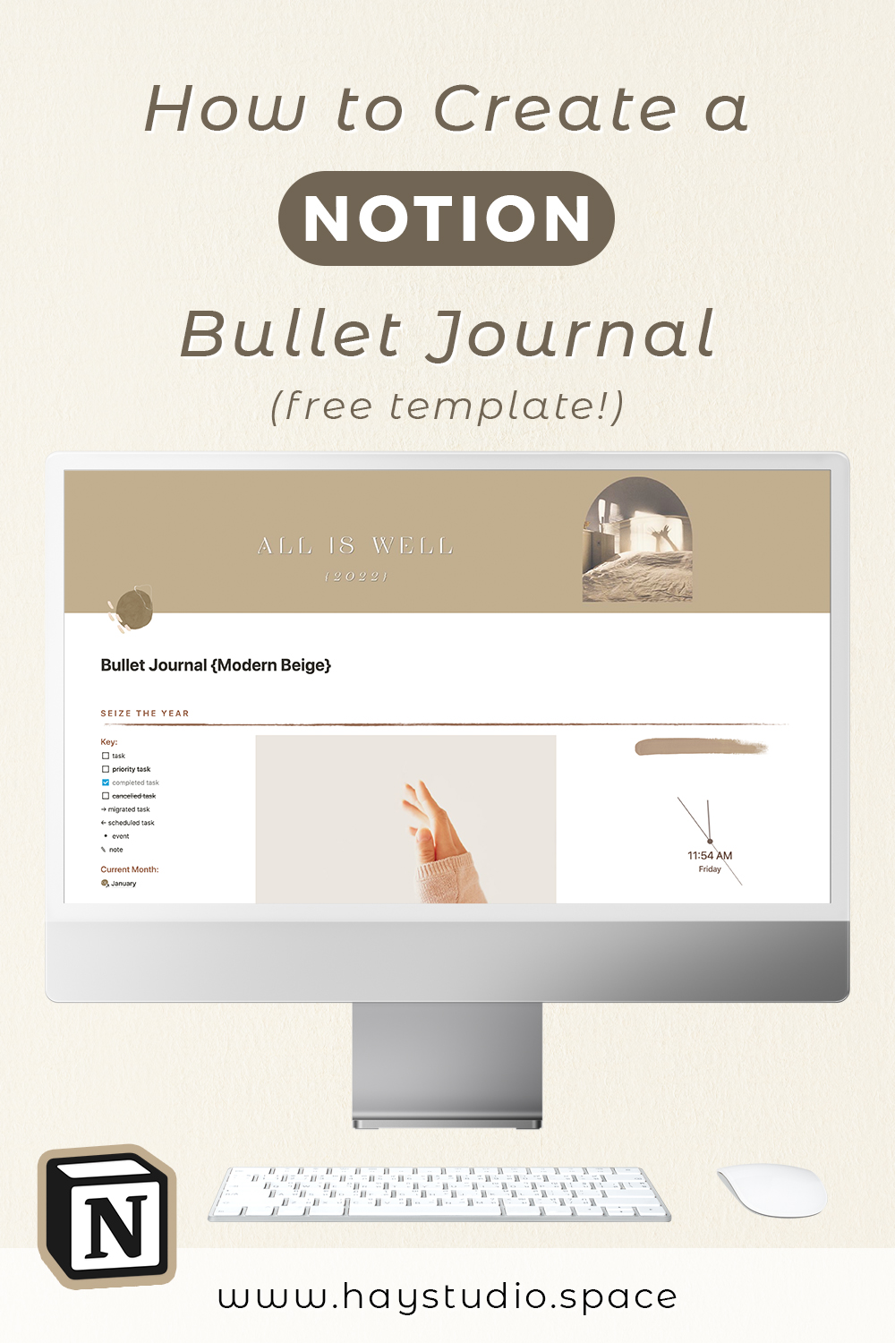 How to Create a Notion Bullet Journal (Free Notion Template) ⋆ HAY studio