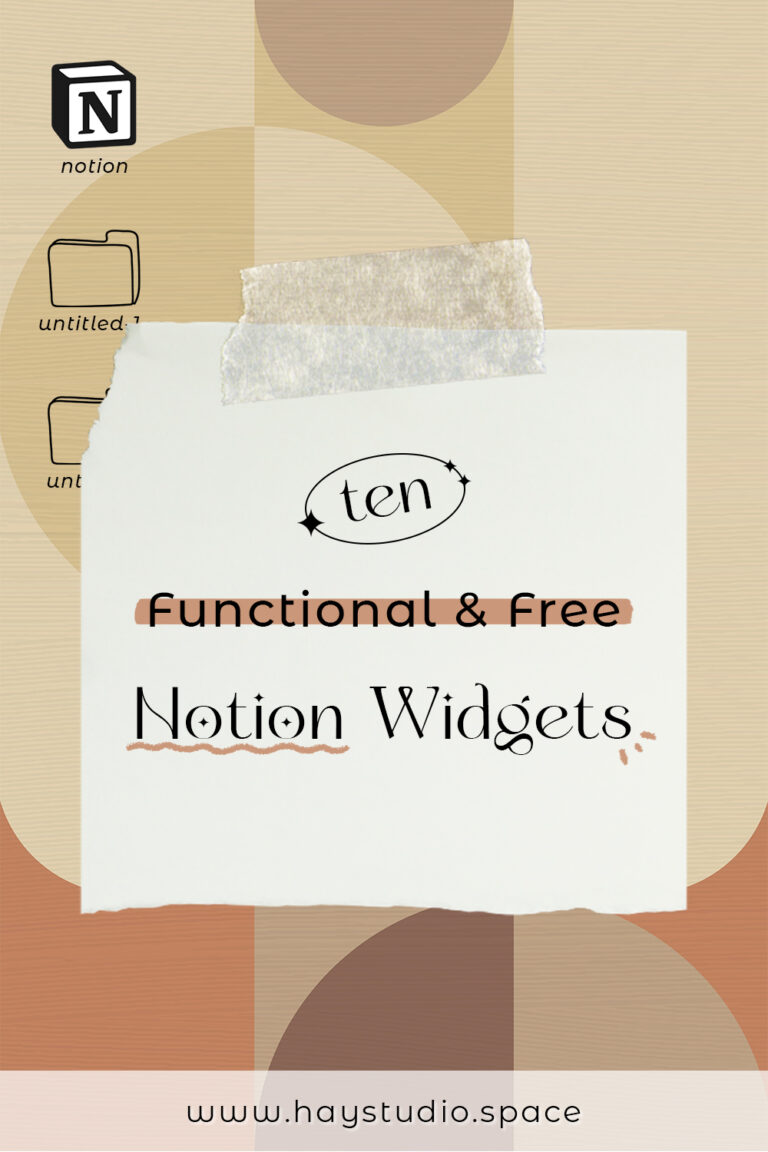 10 Functional & Free Notion Widgets