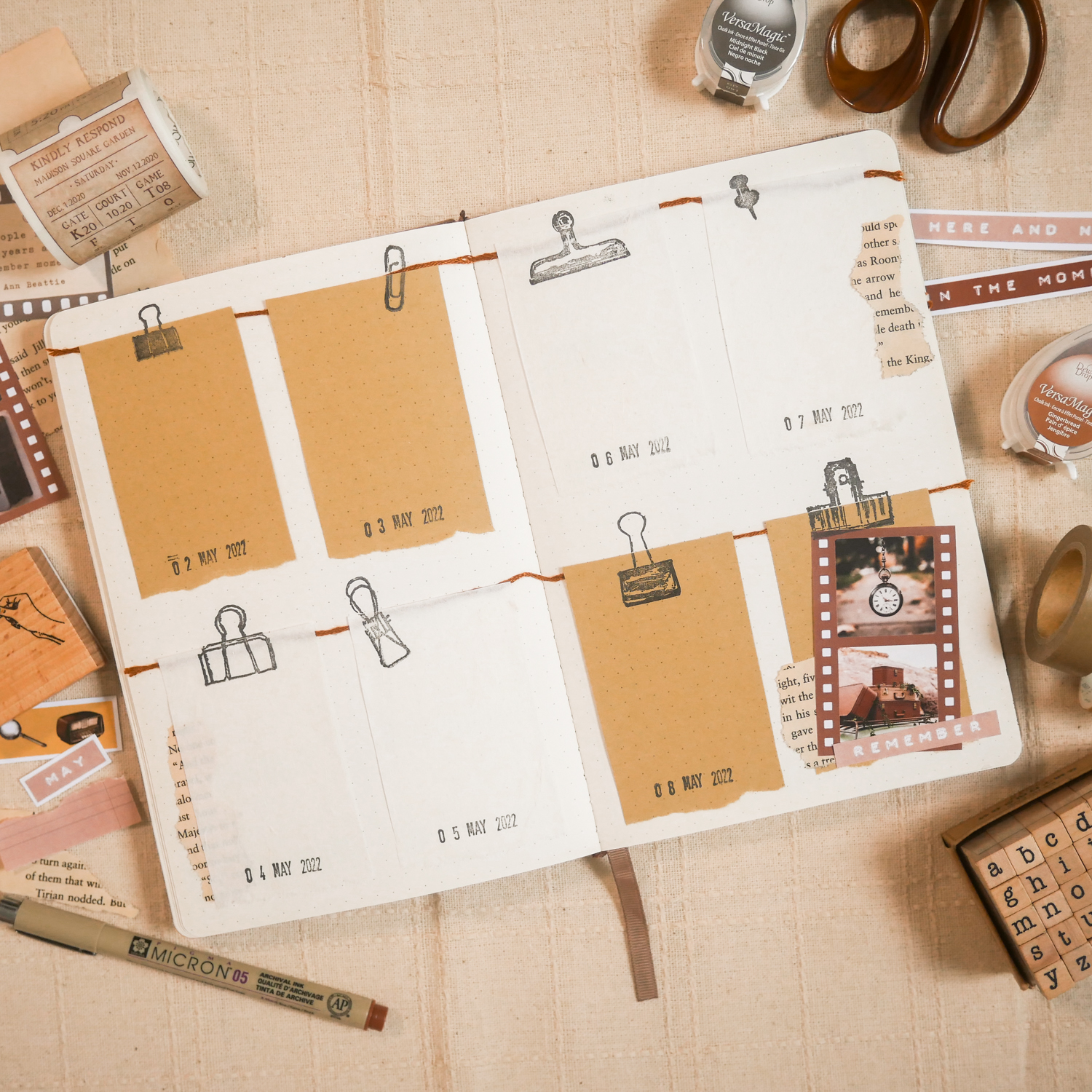 May Bullet Journal Setup - Vintage Memories Theme (Free Printable!) ⋆ ...