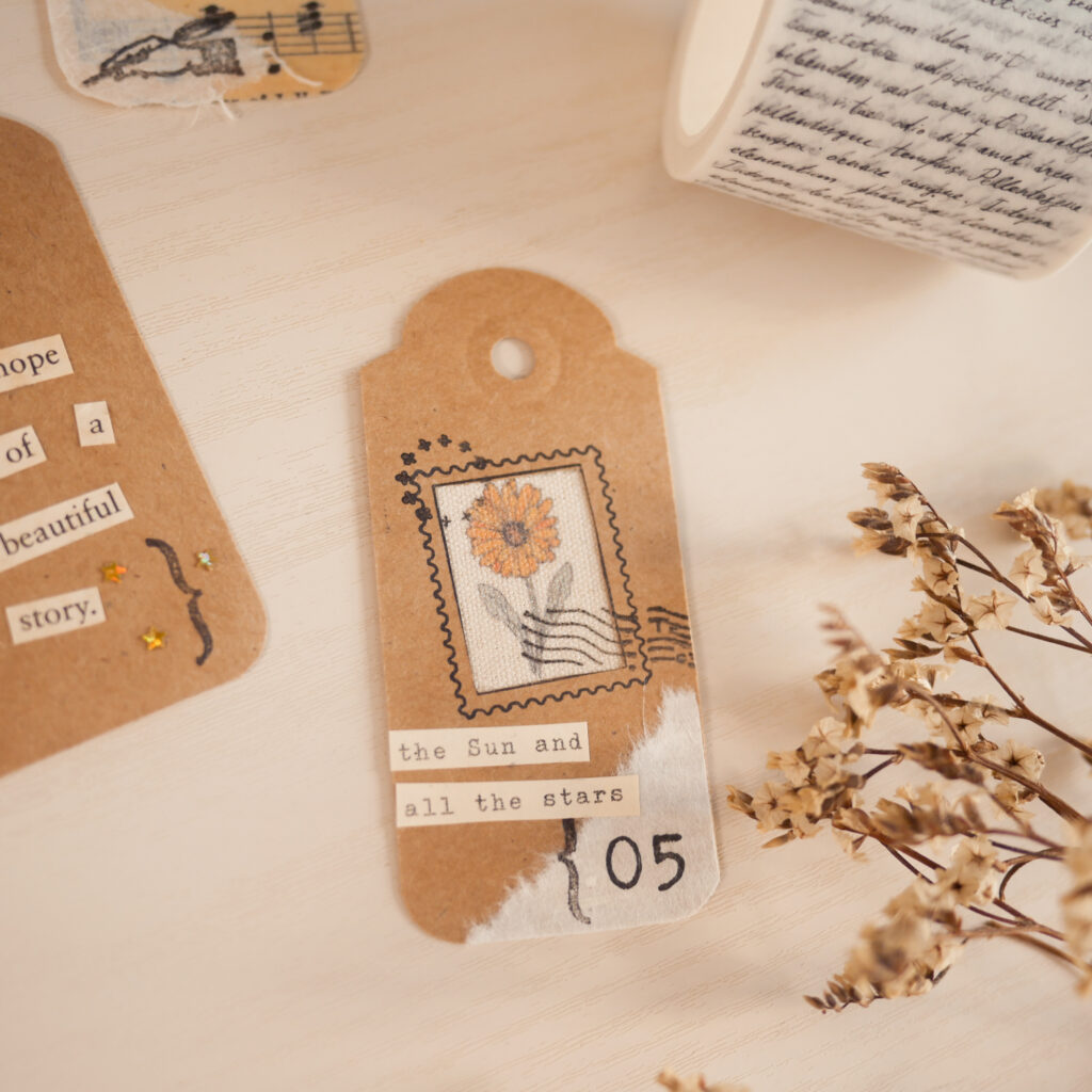 DIY Tag Ideas 5 - Postal Stamp Frame