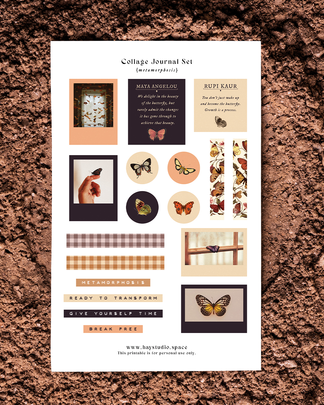 Free Journaling Printable - Metamorphosis Theme (Journaling & Scrapbooking)