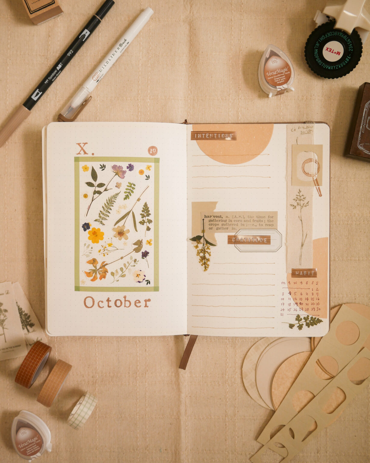 October Bullet Journal Setup - Botany Theme (Free Printable!) ⋆ HAY studio