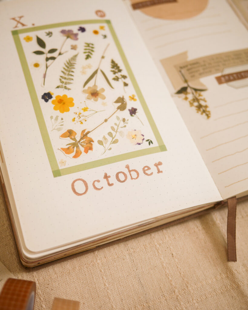 October Bullet Journal Cover Page