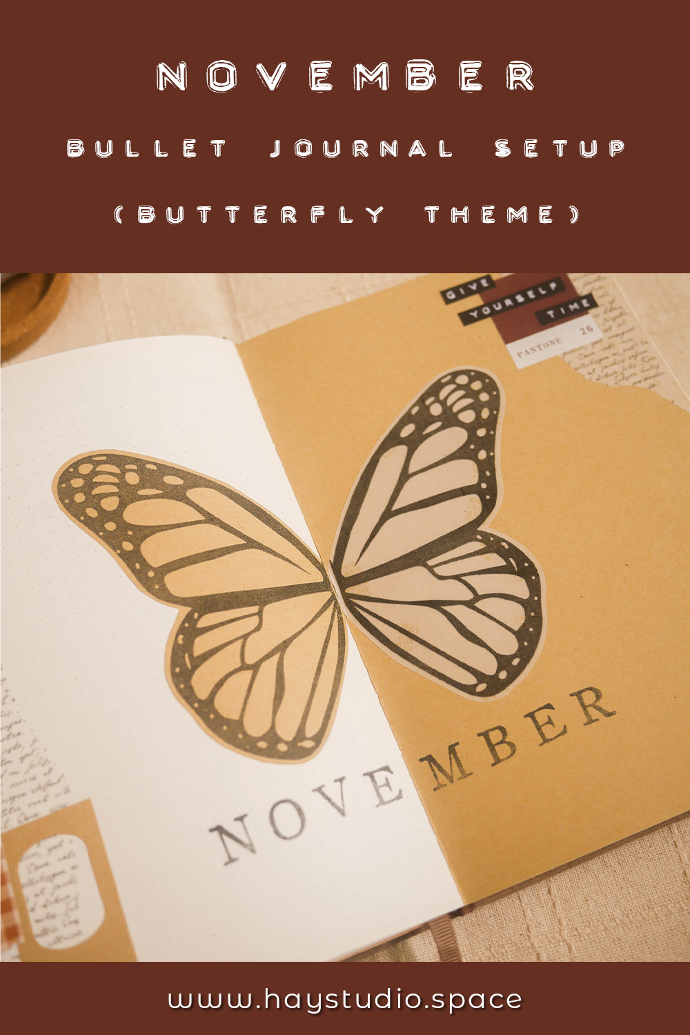 November Bullet Journal Setup - Butterfly Theme (Free Printable!)