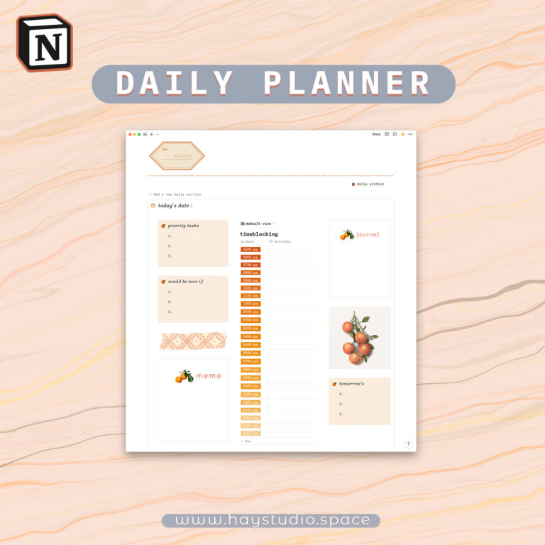 2023 Notion Dashboard - Daily Planner