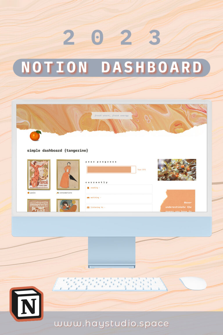 2023 Notion Dashboard Setup