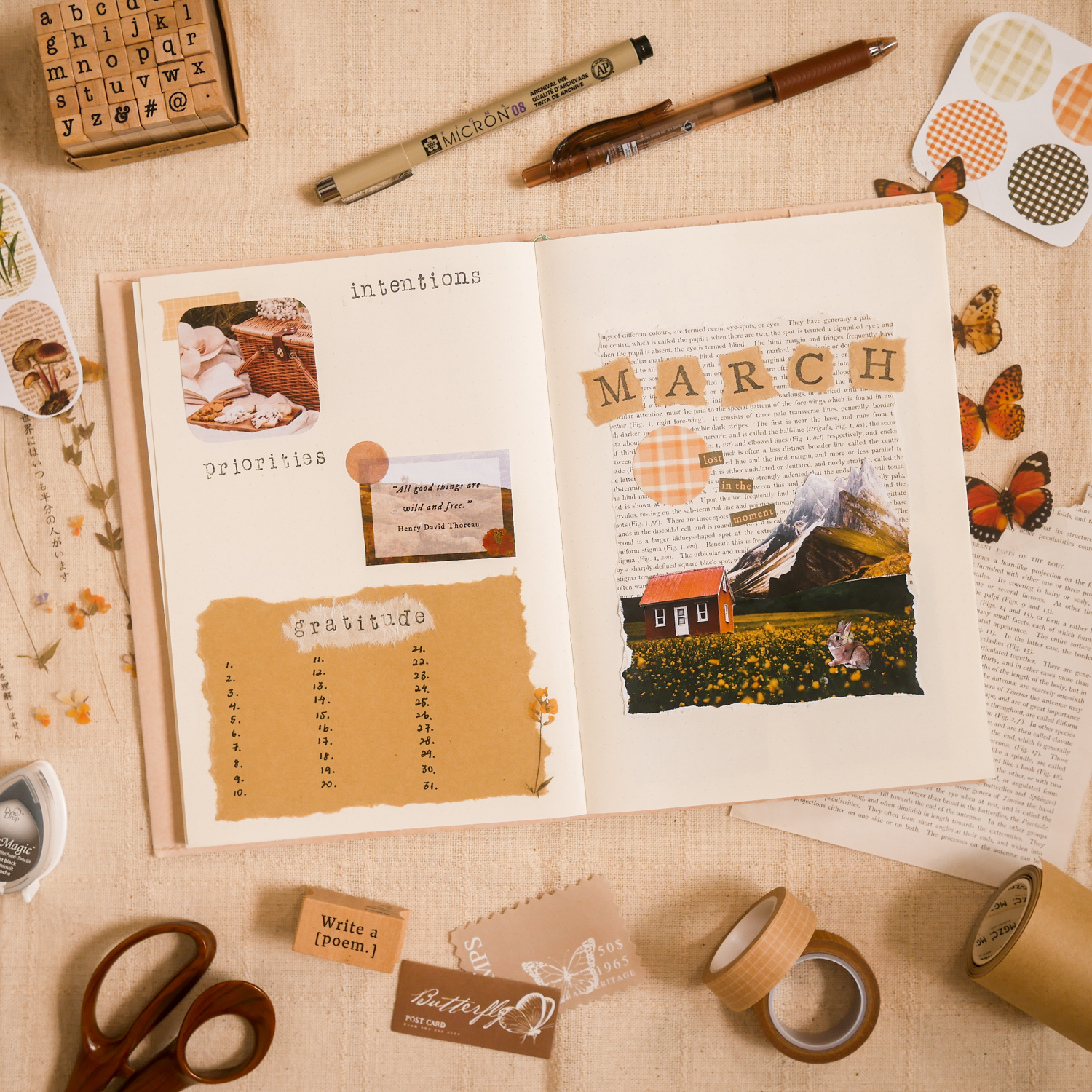 March Bujo Setup Cover Page