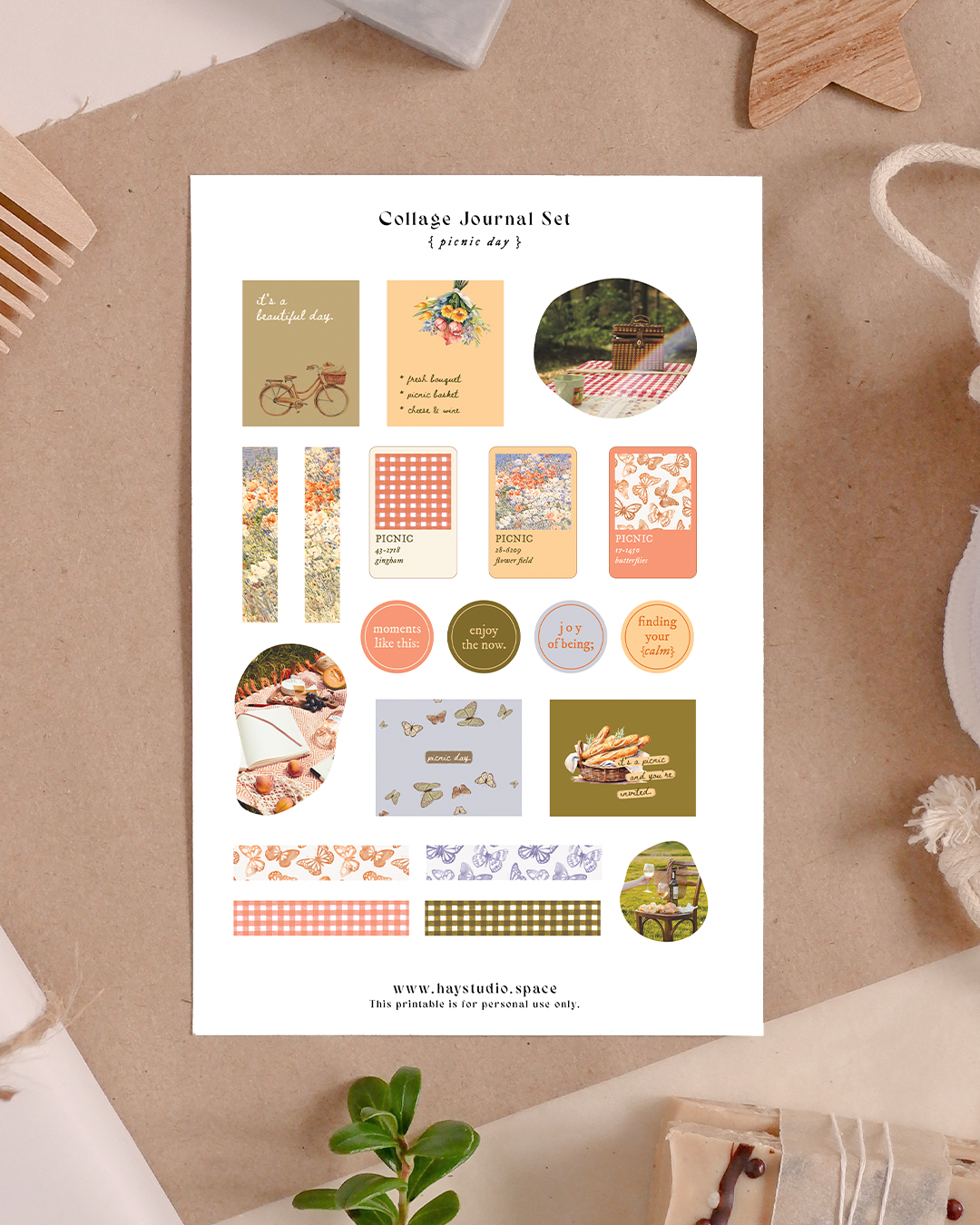 Free Journaling Printable - Picnic Theme