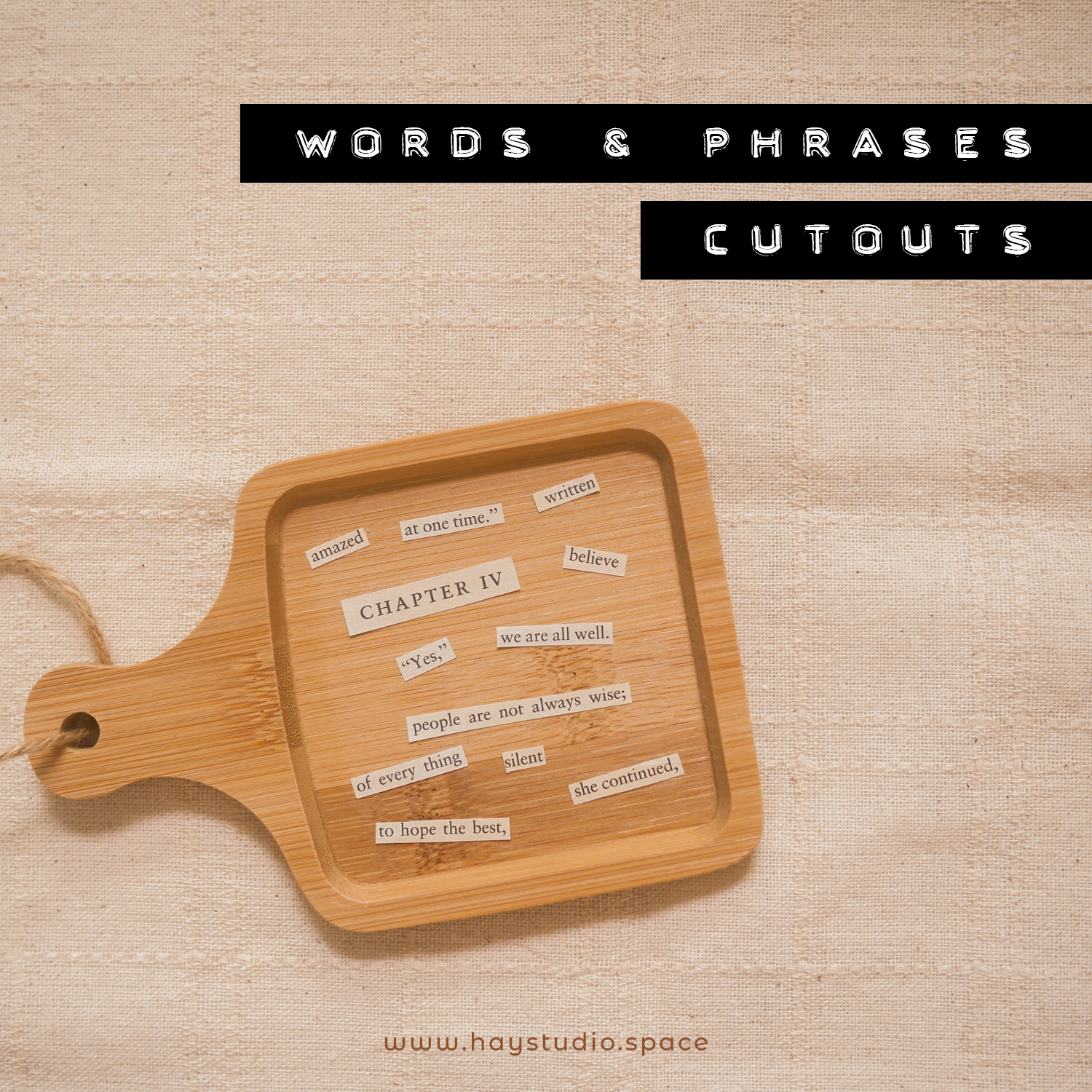 DIY Ephemera Idea #1 - Words & Phrases Cutouts
