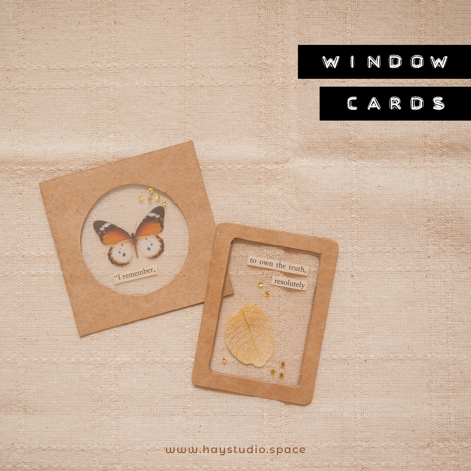 DIY Ephemera Idea #5 - Window Cards