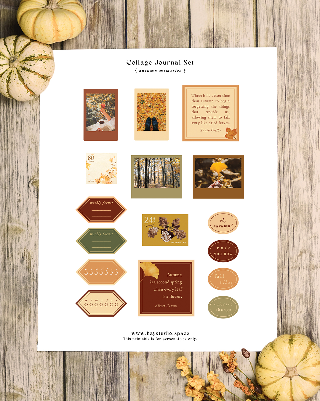 Free Journaling Printable - Autumn Theme