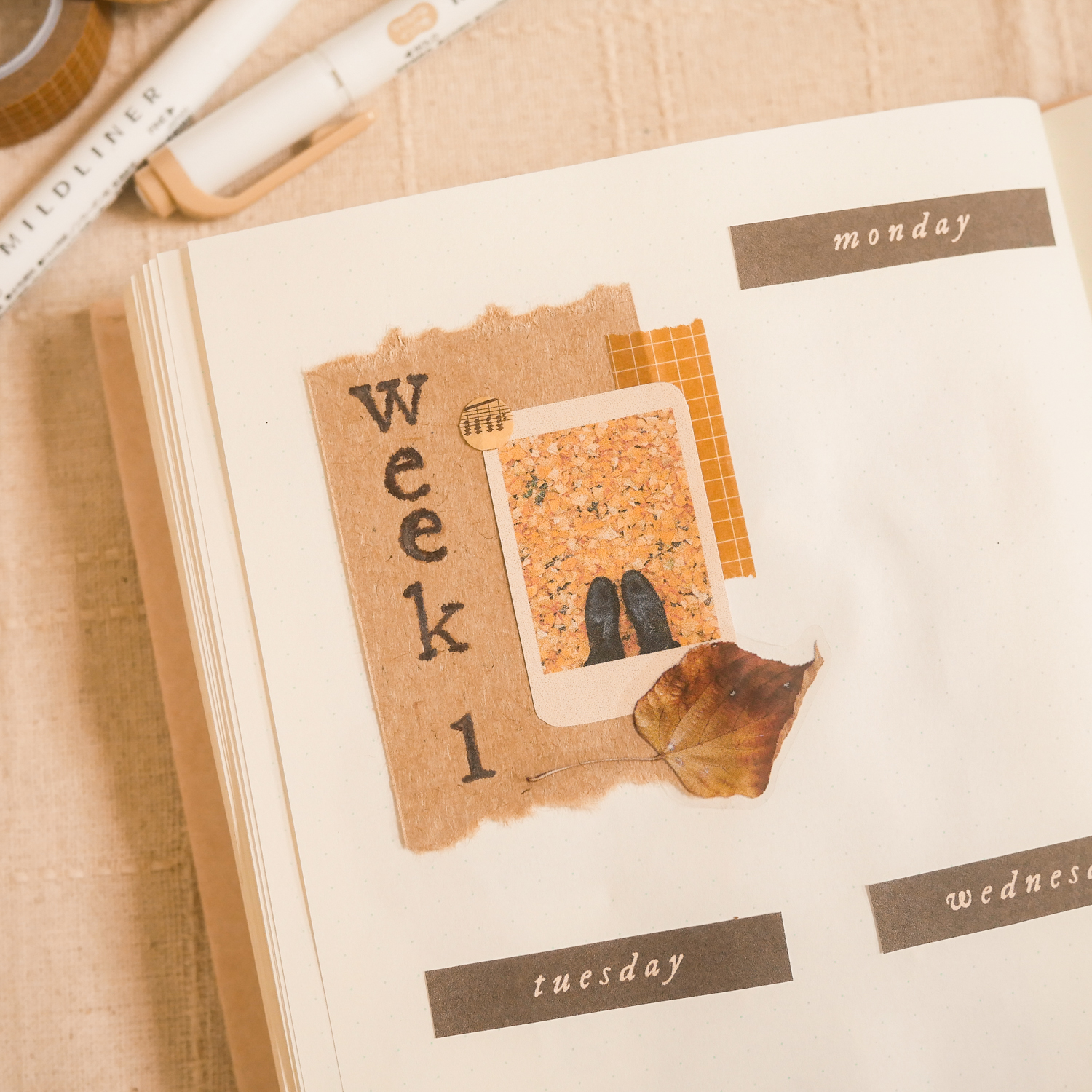 October Bujo Setup - Fall Theme (Free Printable!) ⋆ HAY studio
