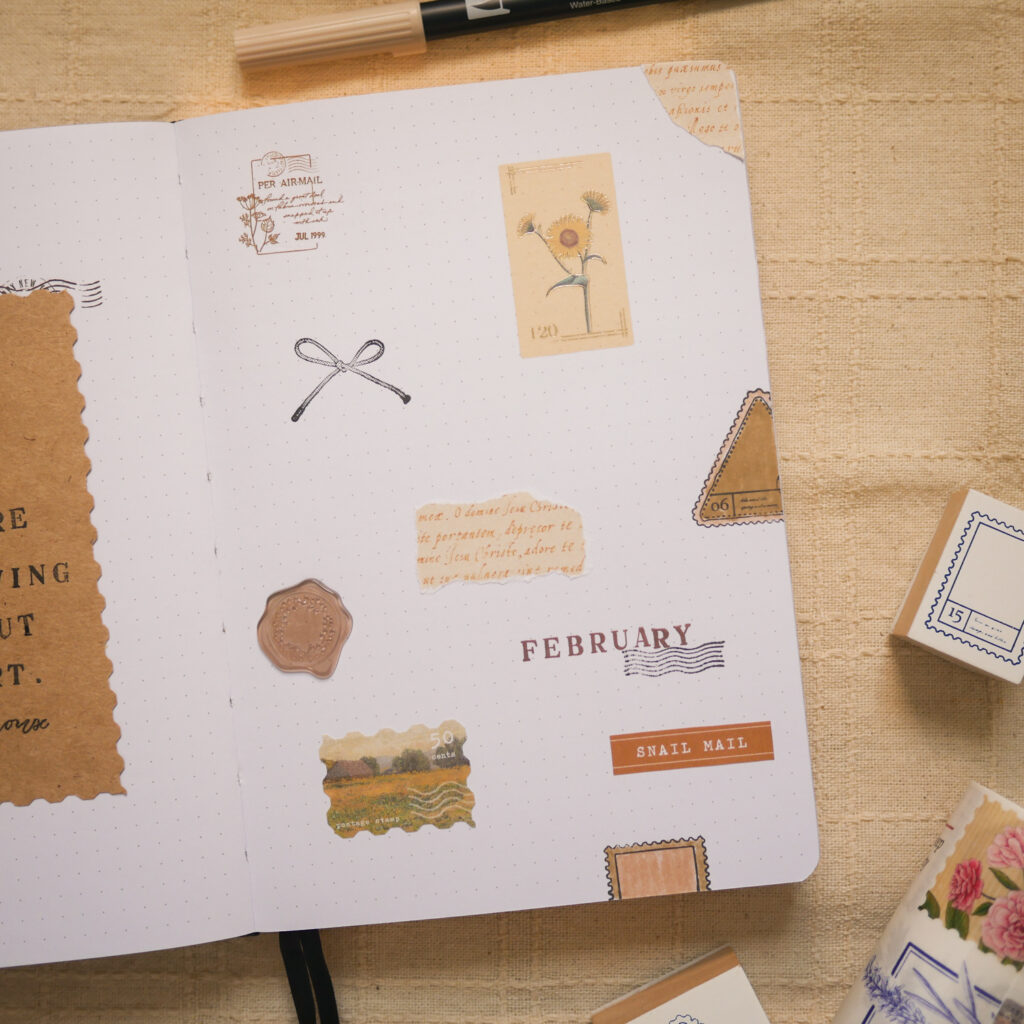 February Plan With Me – Snail Mail Bujo Theme