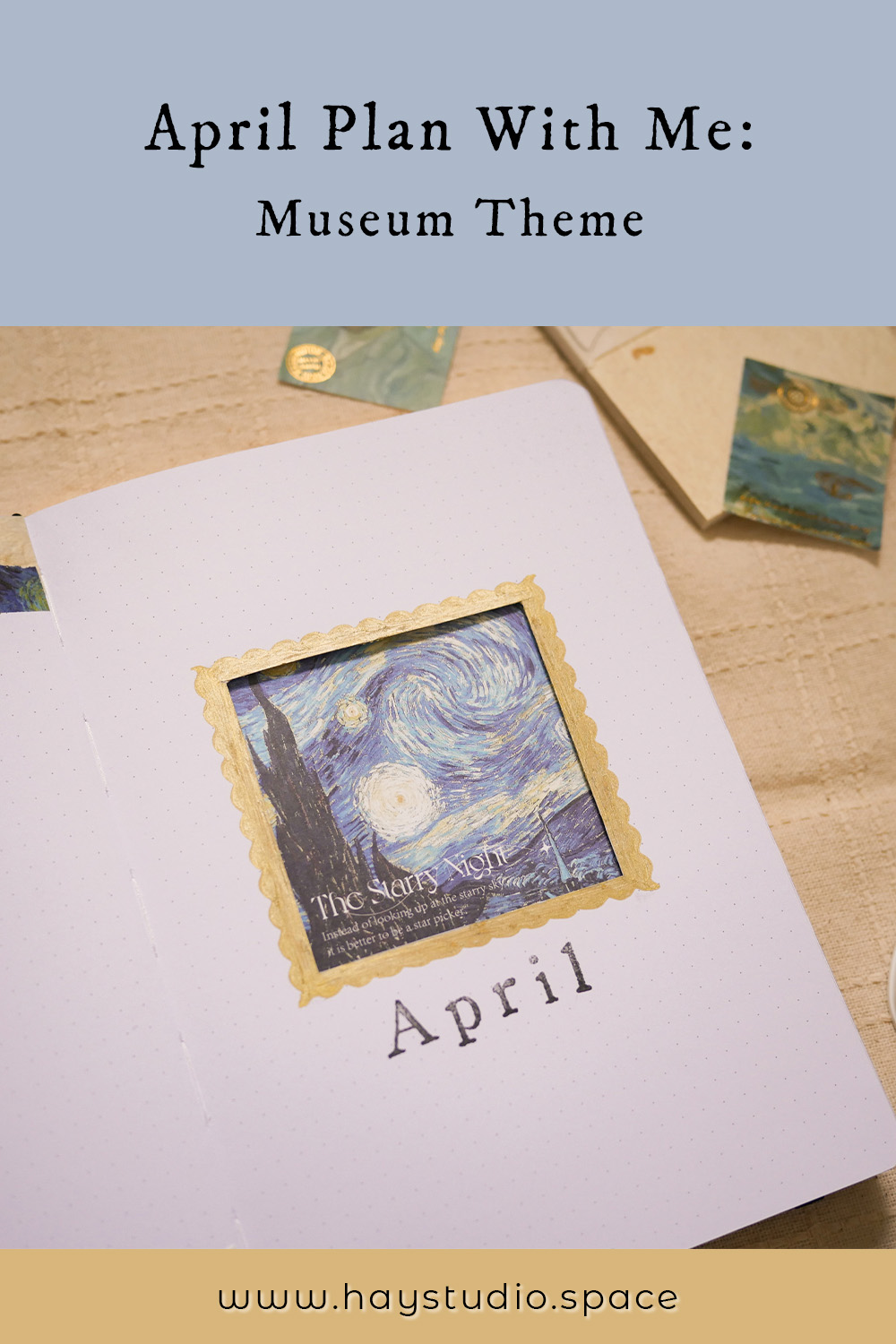 April Plan With Me - Museum Bujo Theme