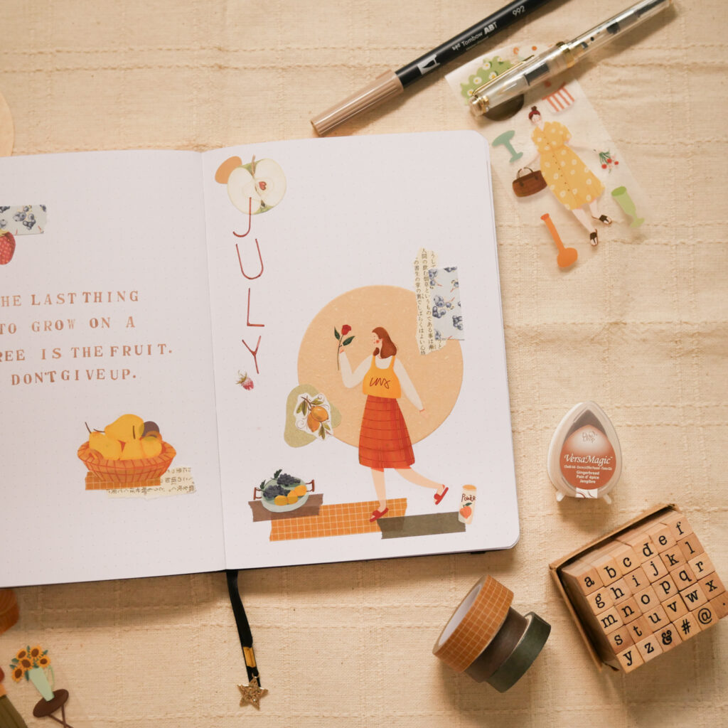July Plan With Me – Fruity Girl Bujo Theme