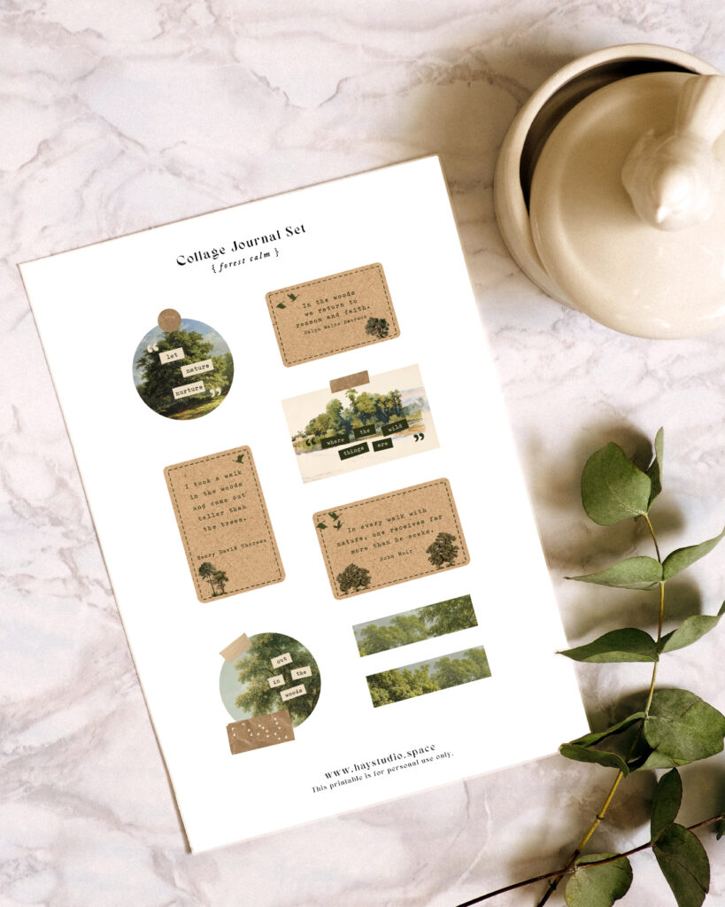 Free Journaling Printable - Forest Calm Theme