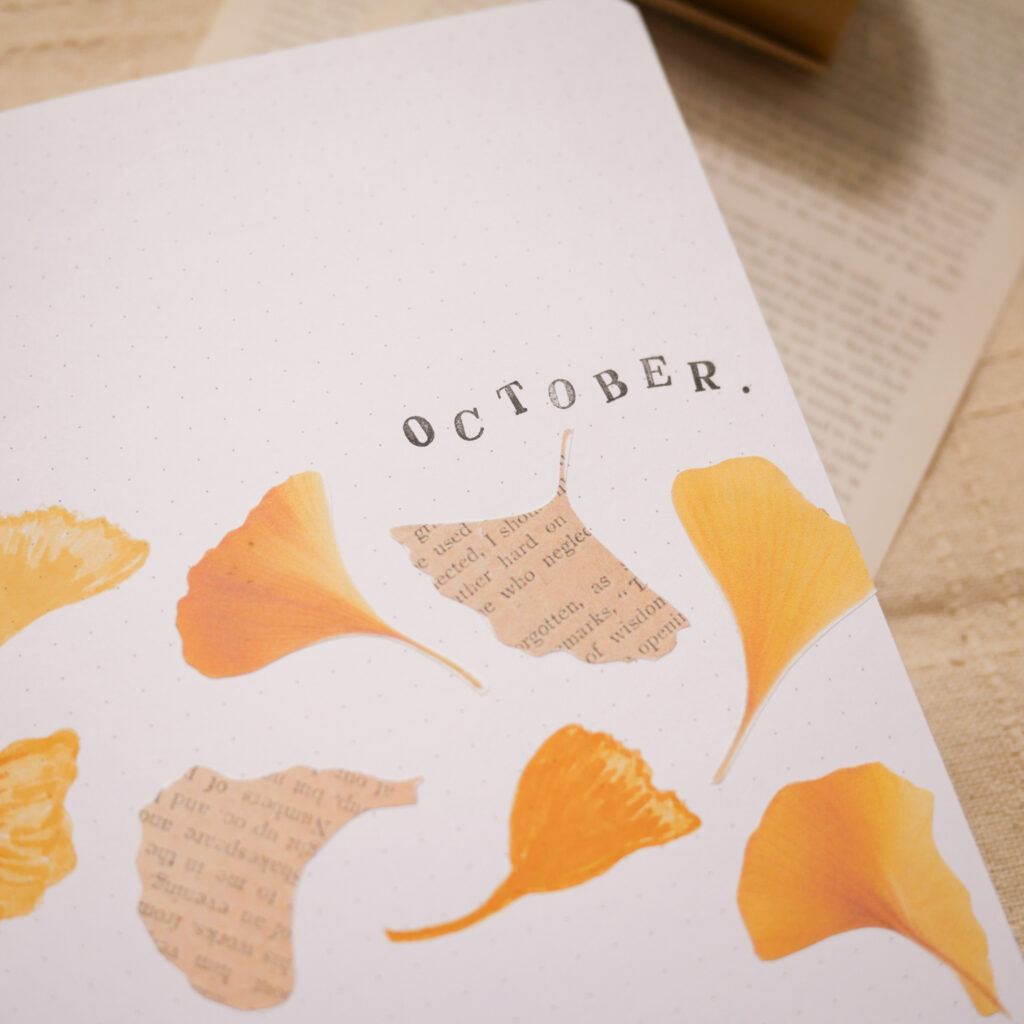 October Plan With Me - Gingko Leaves Bujo Theme