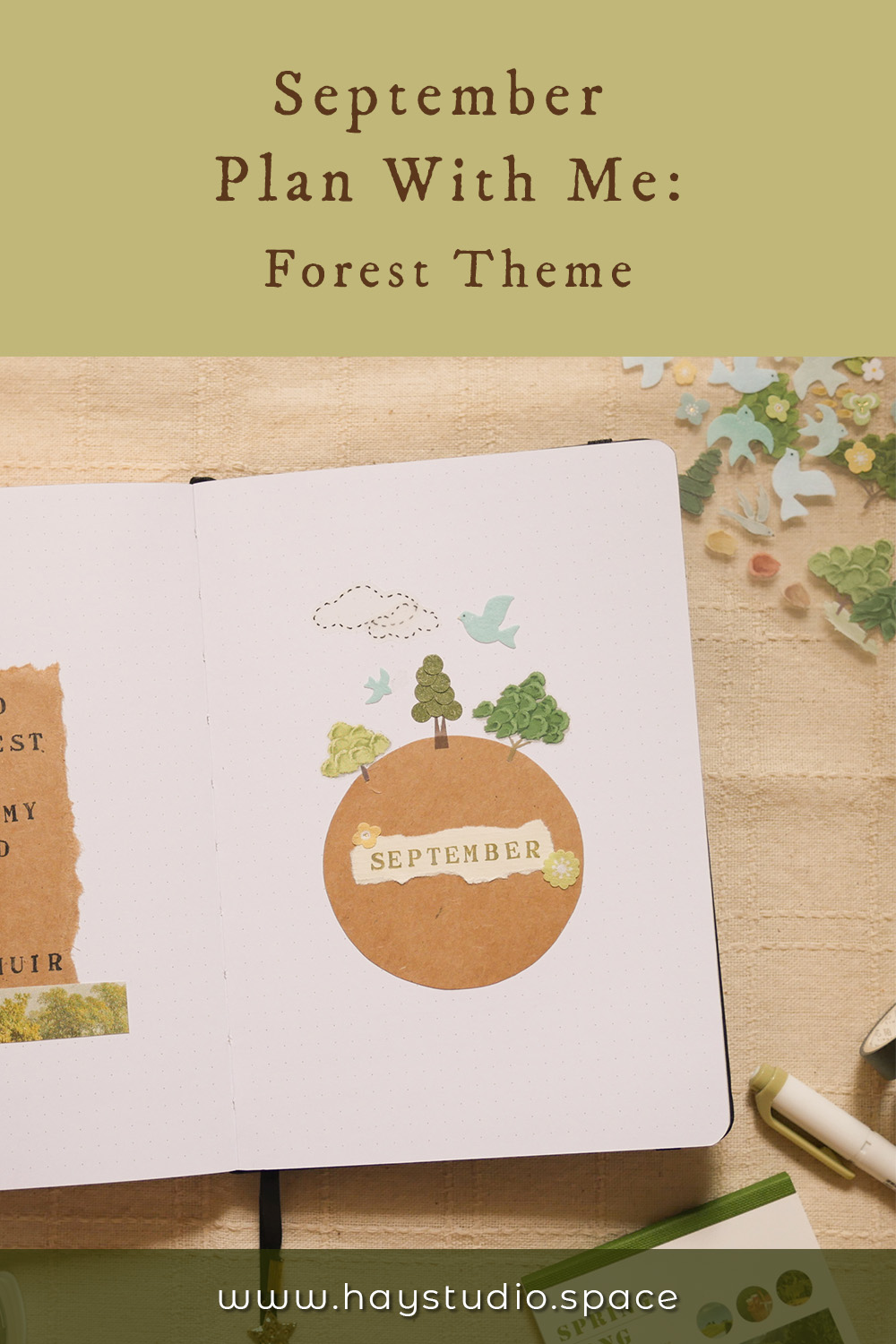 September Plan With Me - Forest Bujo Theme