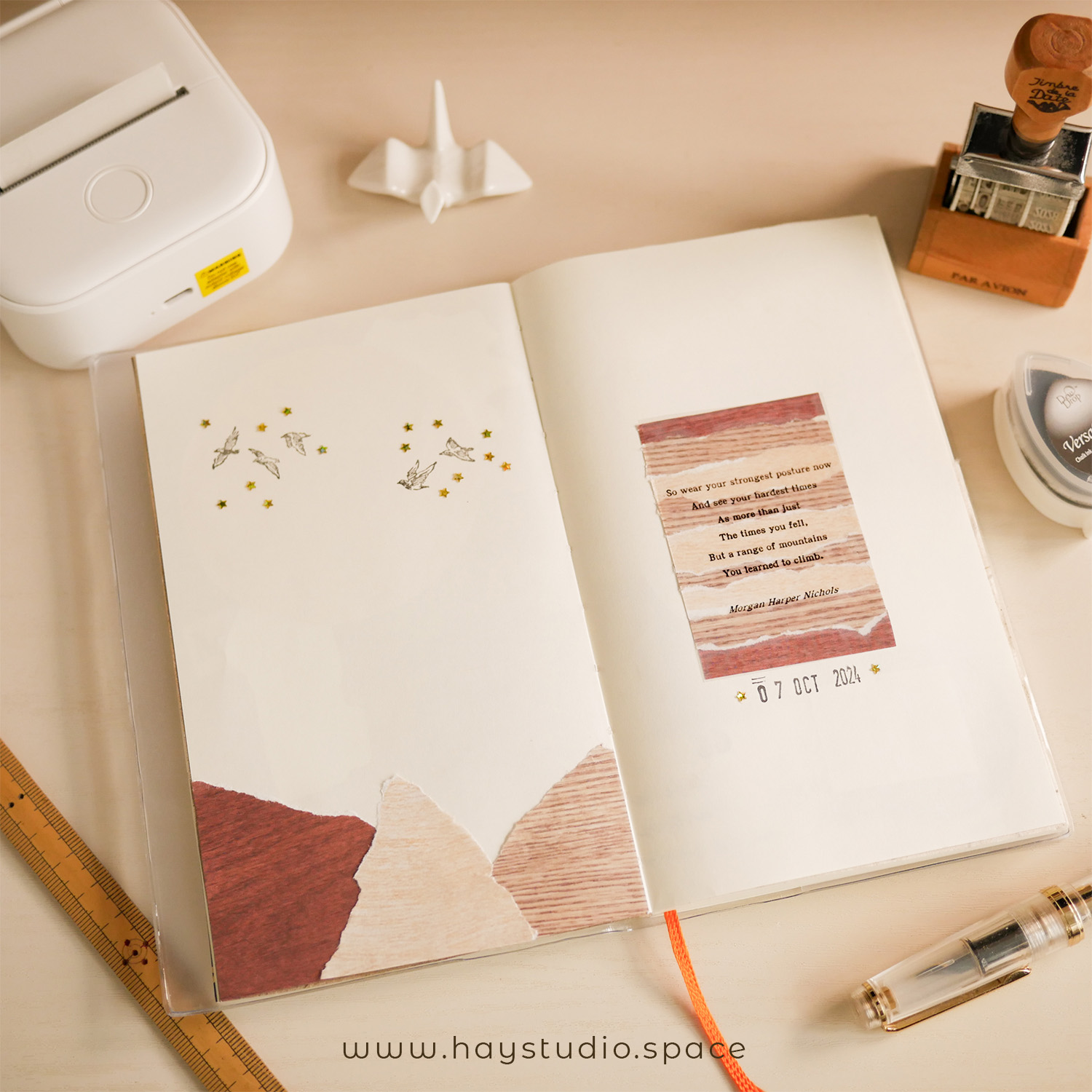 Scrapbook Journal Ideas #2: Poem on Transparent Paper