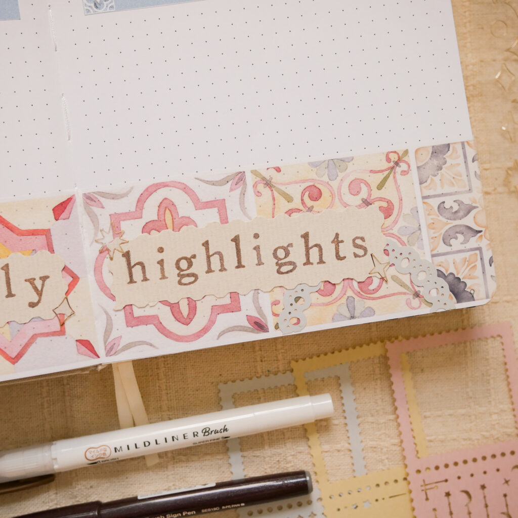 2025 Bullet Journal Setup: Monthly Highlights Spread