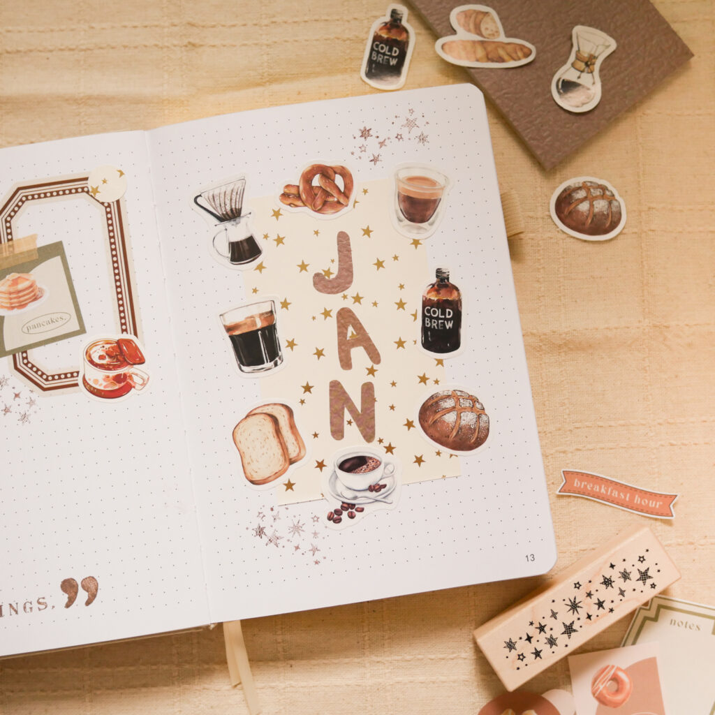 January Bujo Setup 2025 – Breakfast Theme (Free Printable!)