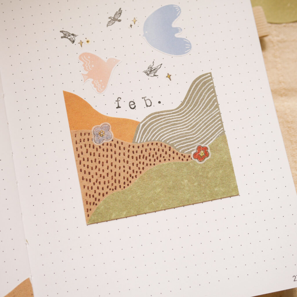 February Bujo Setup: Cover Page